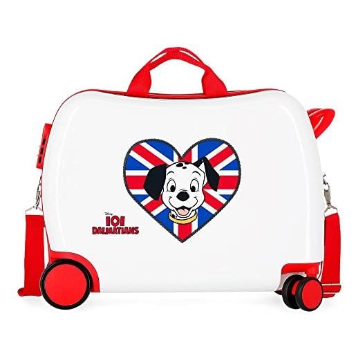 Disney 101 dalmatas valigia infantile bianco 50 x 39 x 20 cm rigida abs chiusura a combinazione laterale 34 l 1,8 kg 4 ruote