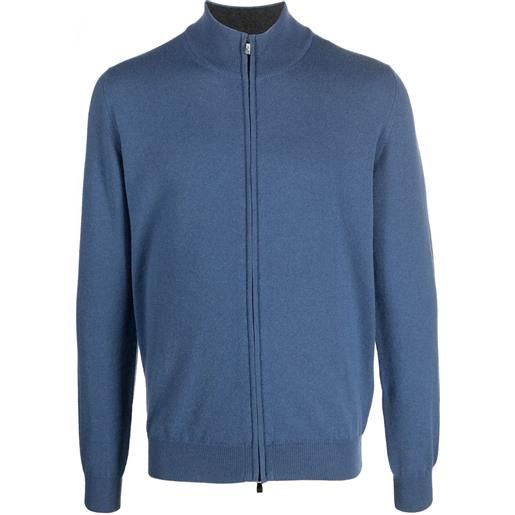 Corneliani maglione con zip - blu