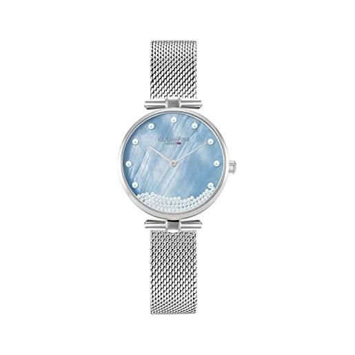 VICTORIA HYDE orologio analogico da donna al quarzo con quadrante in madreperla, argento, bracciale
