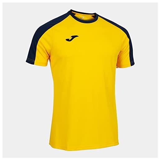 Joma maglietta manica corta eco championship, nero giallo, 3xs uomo