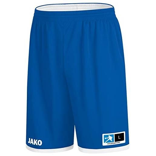 JAKO change 2.0 - pantaloncini reversibile da bambino unisex, unisex - bambini, pantaloncini reversibili, 4451, royal/bianco, xxs