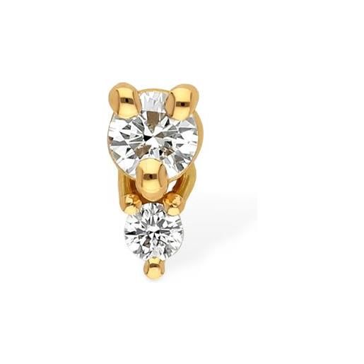 DELFINA DELETTREZ orecchino singolo in oro 18kt con diamanti
