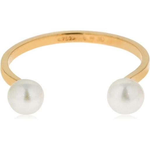 DELFINA DELETTREZ anello con perle in oro 18kt