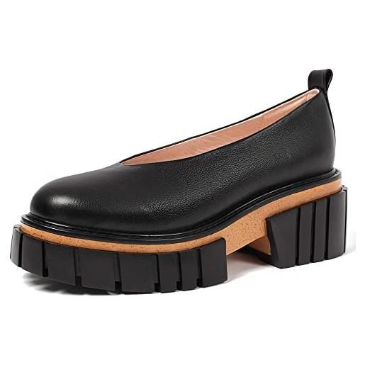 L37 HANDMADE SHOES slow down baby, loafer donna, nero, 38 eu