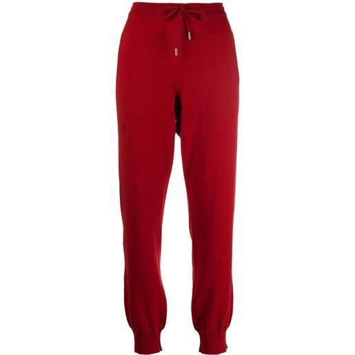 Barrie pantaloni con coulisse - rosso