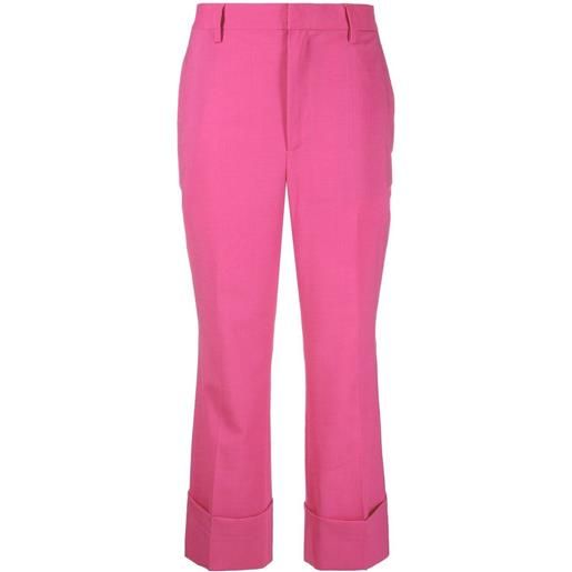 Dsquared2 pantaloni sartoriali crop - rosa