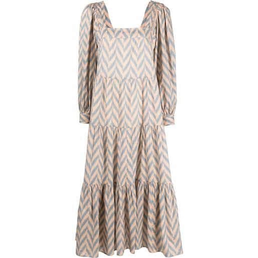 Ulla Johnson abito georgina con motivo chevron - toni neutri