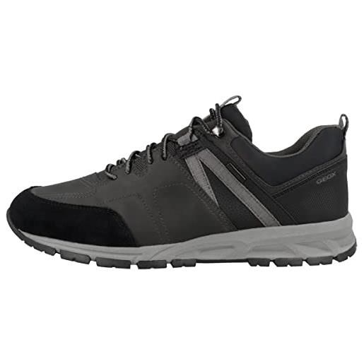 Geox uomo u delray b abx c sneakers uomo, marrone (dk coffee), 41 eu