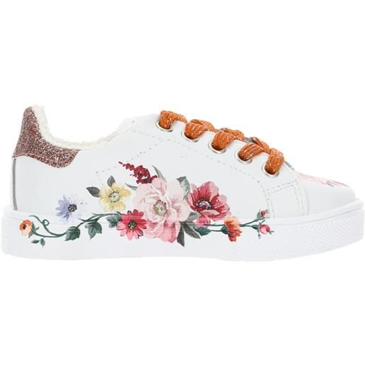 Monnalisa sneakers pelle fiori ramage