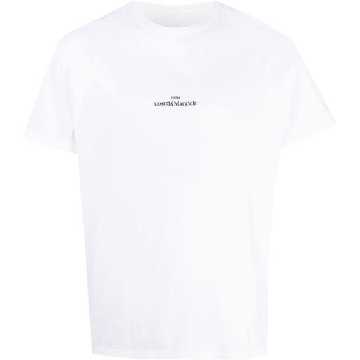 Maison Margiela t-shirt con logo - bianco
