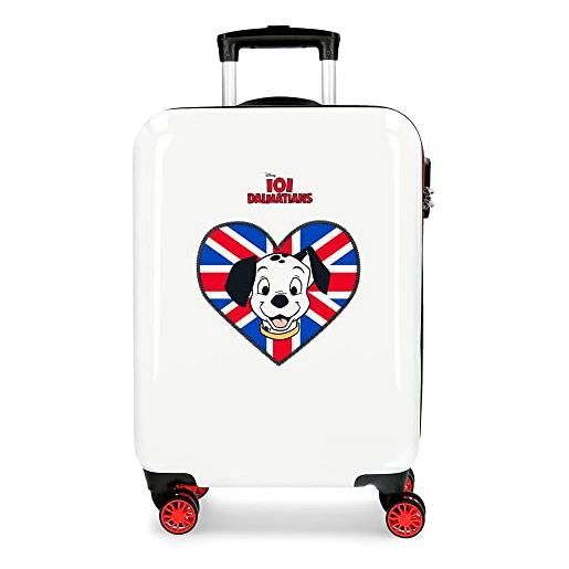 Disney 101 dalmatas valigia da cabina multicolore 38 x 55 x 20 cm rigida abs chiusura a combinazione laterale 34 l 2 kg 4 ruote doppie