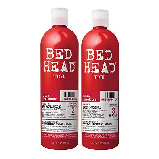 TIGI bed head urban anti+dotes resurrection level 3 shampoo & conditioner per capelli danneggiati - 1500 g