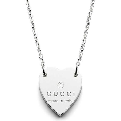 Gucci collana Gucci donna cuore argento collezione trademark ybb223512001