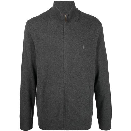 Polo Ralph Lauren cardigan con ricamo - grigio