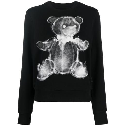 Philipp Plein t-shirt teddy bear con stampa - nero