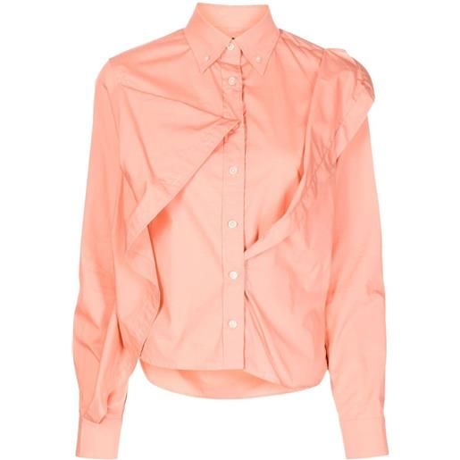 Kolor camicia asimmetrica - rosa