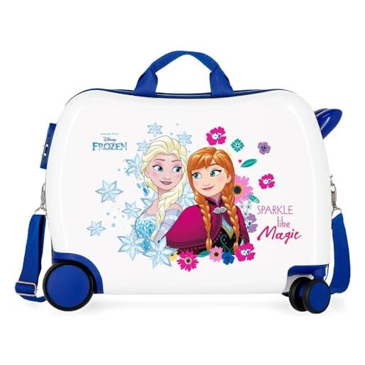 Disney frozen sparkle like magic valigia per bambini multicolore 50x38x20 cms rigida abs chiusura a combinazione numerica 2,3kgs 4 ruote bagaglio a mano