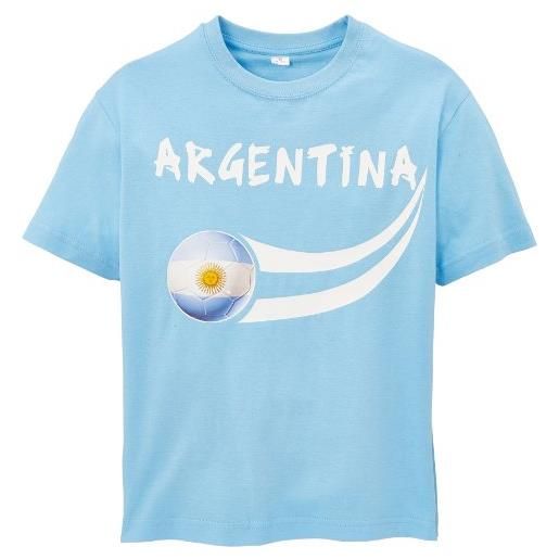 Supportershop - maglietta dell'argentina, da bambino, blu (azzurro), 4/5 anni