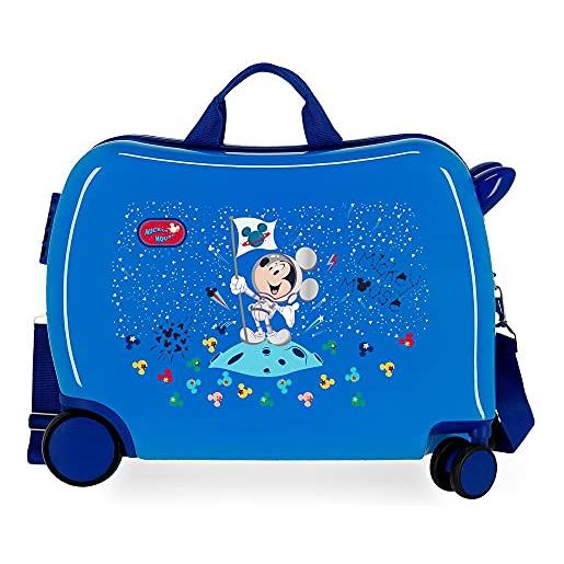 Disney mickey on the moon - valigia per bambini, 50 x 38 x 20 cm