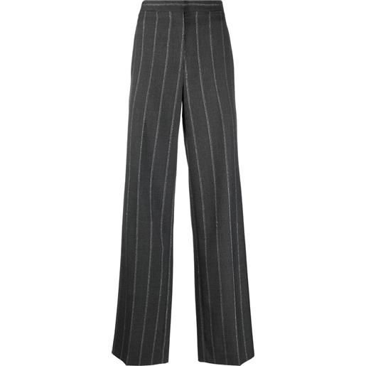 Stella McCartney pantaloni sartoriali a righe - grigio