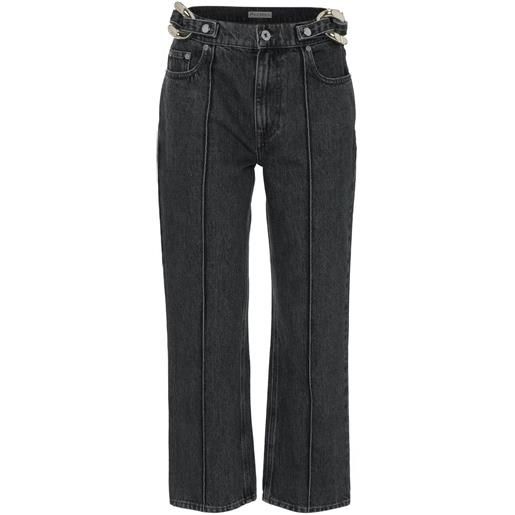 JW Anderson jeans crop dritti - nero