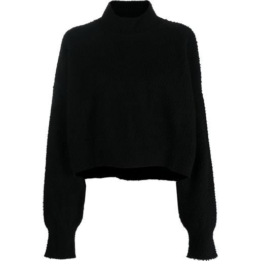 MRZ maglione casentino con scollo rialzato - nero