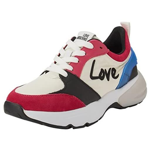 Love Moschino ja15555g1fio6, sneaker, donna, multicolore, 36 eu