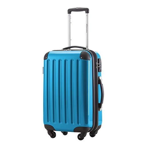 Hauptstadtkoffer - bagaglio a mano rigida alex, 4 doppie ruote, tsa, taglia 55 cm, 42 litri, colore blu ciano