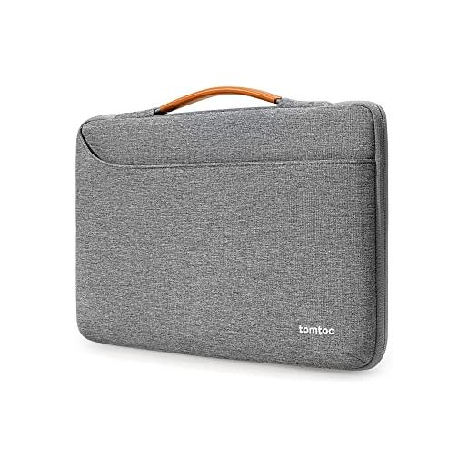 tomtoc 360° custodia per 13,5 microsoft surface laptop 5/4/3, 14 acer swift 1/3, tutto intorno protezione borsa per laptop adatta 14 asus zen. Book/chromebook, surface book, surface laptop studio