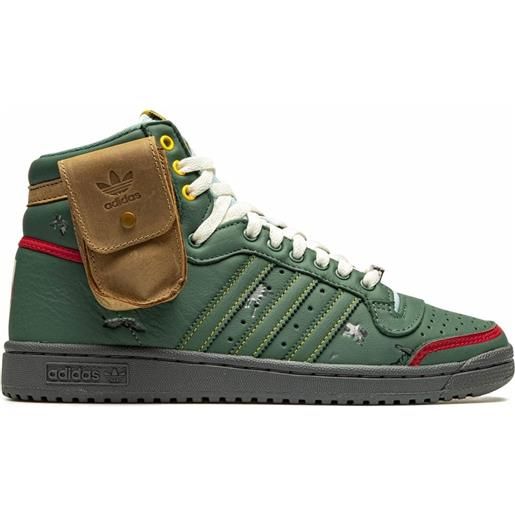 adidas sneakers alte top ten - verde