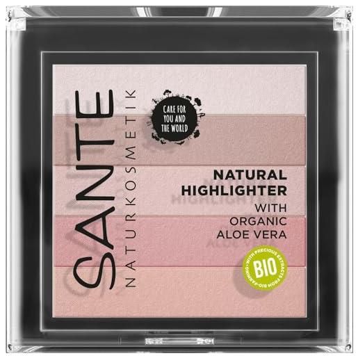 Sante Naturkosmetik riflettore naturale, bronzo, vegano, 02 rosa, 7 g