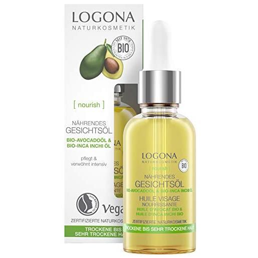 Logona - olio per il viso rivitalizzante e nutriente, stimola il rinnovamento cellulare, vegano, 30 ml