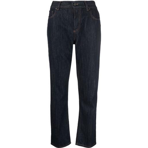 Missoni jeans affusolati con motivo chevron - blu