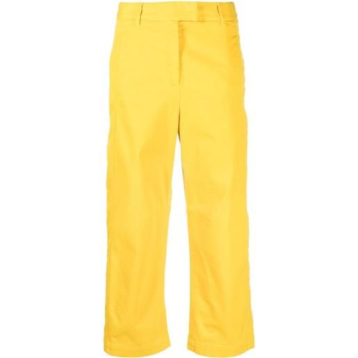 Alberto Biani pantaloni crop a gamba ampia - giallo
