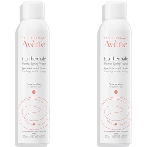 Avene eau thermale avène acqua termale spray - pelle sensibile e irritabile 300 ml set da 2 2x300