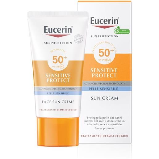 Eucerin sun crema sun viso fp 50+ pelle normale a secca 50 ml crema solare