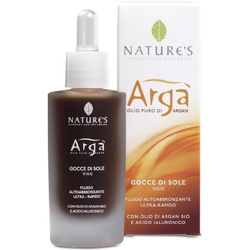 Arga' nature's argà gocce di sole viso fluido autoabbronzante 30 ml soluzione