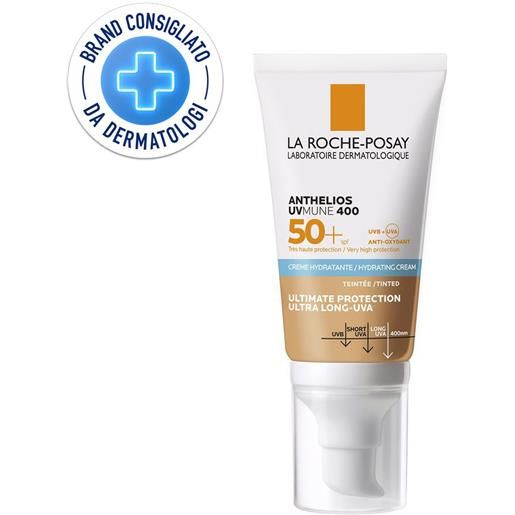 Anthelios la roche-posay Anthelios uvmune 400 crema idratante colorata spf 50+ 50ml protezione solare idratante 50 ml