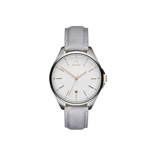MVMT orologio analogico al quarzo da donna collezione coronada con cinturino in ceramica, pelle o acciaio inossidabile bianco (white)