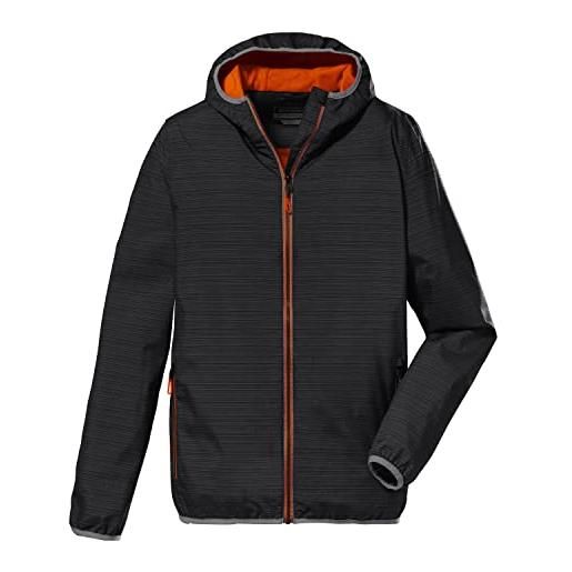 Killtec men's giacca funzionale/giacca outdoor con cappuccio, impacchettabile - kos 4 mn jckt, black, m, 38238-000