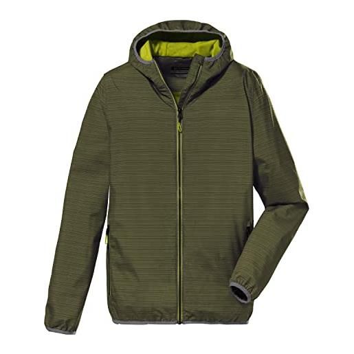 Killtec men's giacca funzionale/giacca outdoor con cappuccio, impacchettabile - kos 4 mn jckt, green anthracite, s, 38238-000