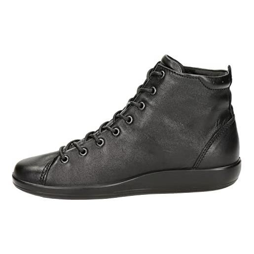 ECCO soft2.0, scarpe stringate basse, donna, nero (black with black sole 56723), 35 eu