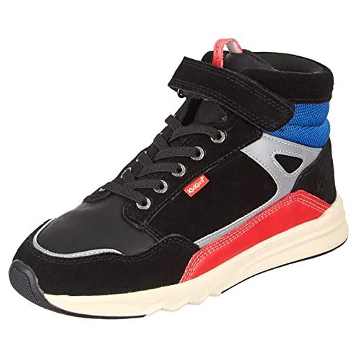 Kickers kikafar, scarpe da ginnastica uomo, nero rosso blu, 38 eu
