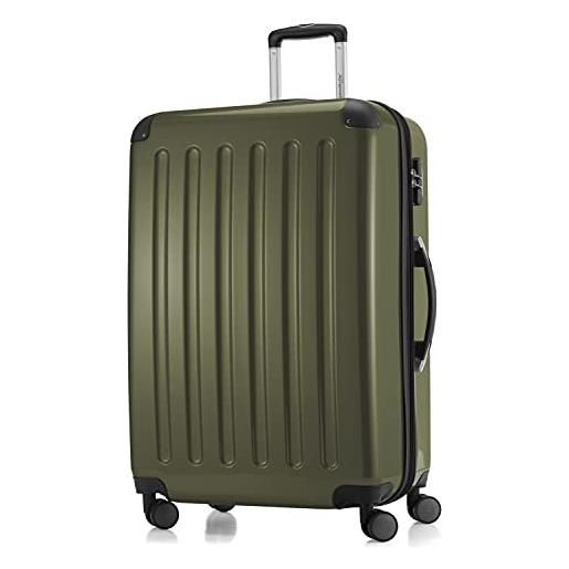 Hauptstadtkoffer - alex - valigia rigida, trolley espandibile, bagaglio con 4 ruote doppie, 75 cm, 119 litri, avocado