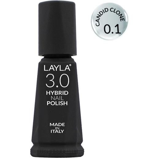 LAYLA 3.0 hybrid nail polish - smalto per unghie n. 0.1 candid clone