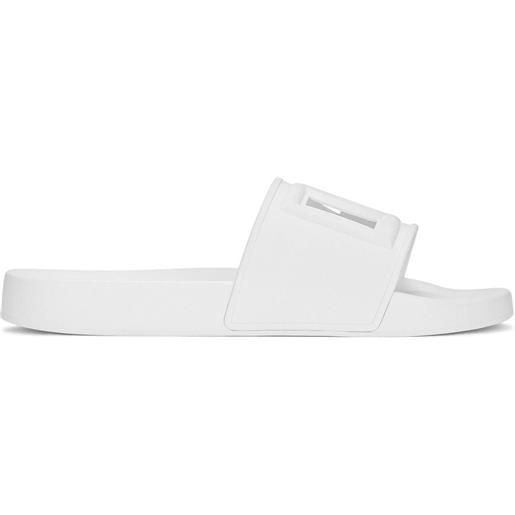 Dolce & Gabbana sandali slides con logo - bianco