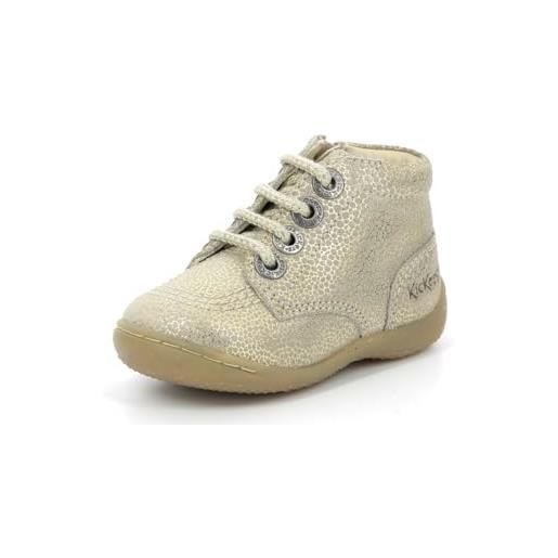 Kickers gulyflow, scarpe con lacci, beige metallizzato, 27 eu