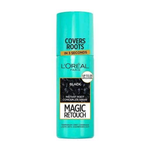 L'Oréal Paris magic retouch instant root concealer spray spray per coprire la ricrescita 75 ml tonalità black per donna