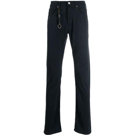 Incotex jeans slim con vita media - blu