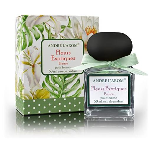Andre l'arom - eau de parfum donna 50 ml - lunga durata 8-10 ore - prodotto della francia (fleurs exotiques [floreale & fruttato])